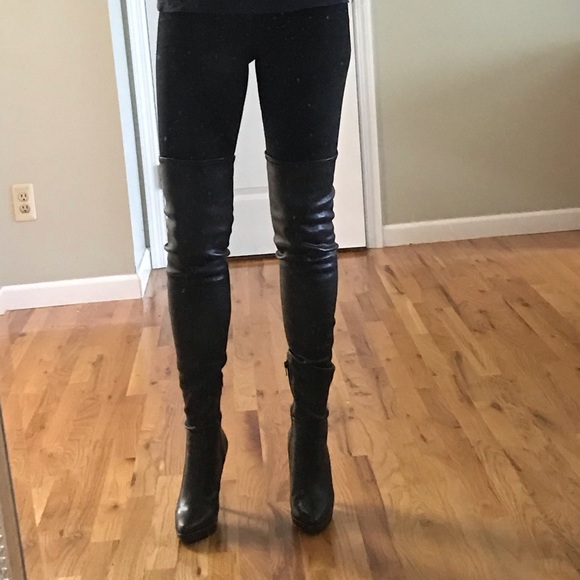 lavender thigh high boots